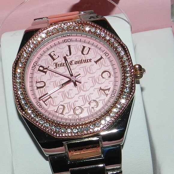 Juicy Couture Logo crystal womens watch Pink  🆕SHIP FAST🆕📦🏃🏻💨🚚 - Picture 5 of 14